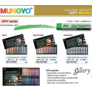 ชุดสีชอล์ค Mungyo เกรดอาร์ทติส Soft Pastels Mungyo 12 สี/24 สี