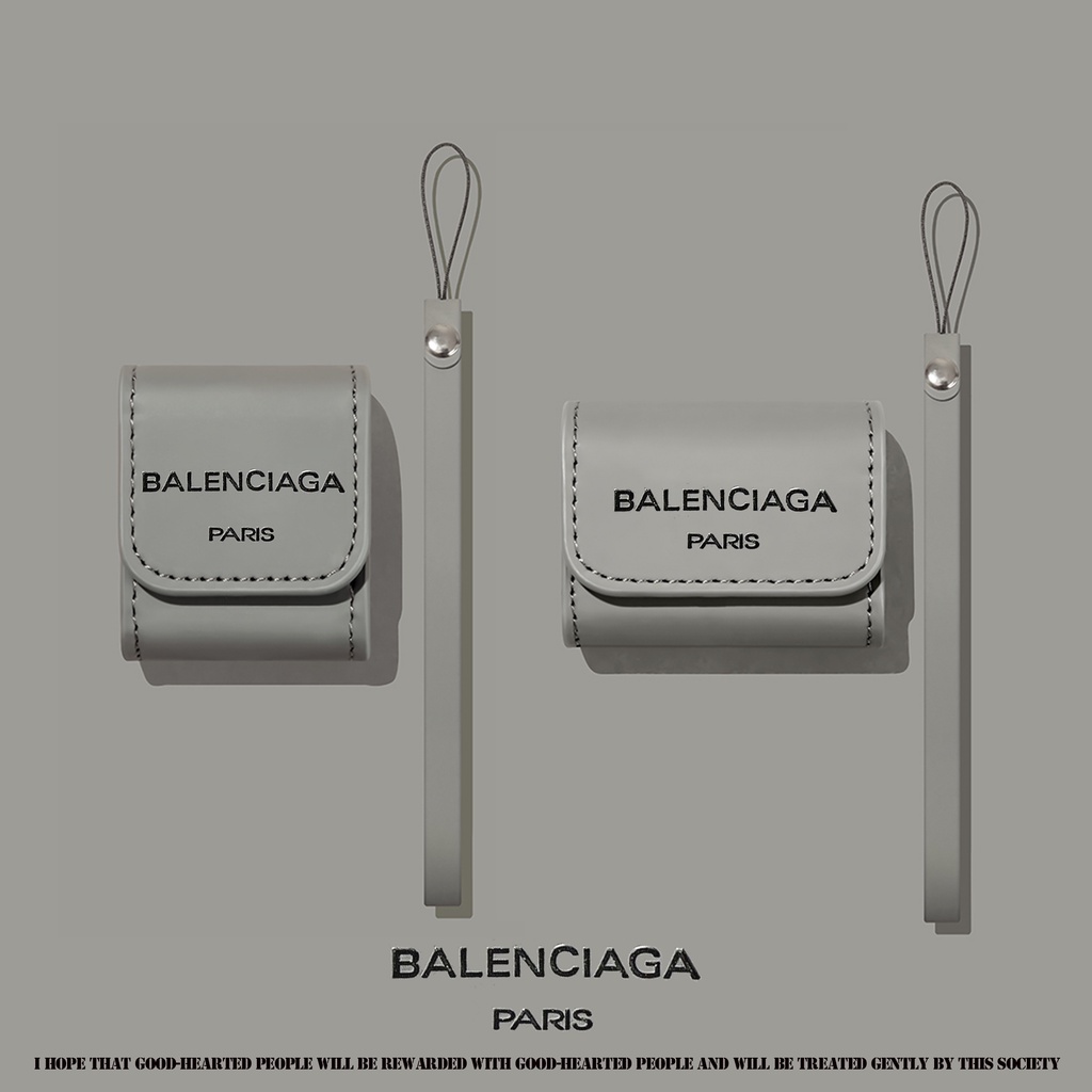 Balenciaga หนังหูฟังสําหรับ AirPods 4 กรณีอินเทรนด์สไตล์ธุรกิจหูฟังป้องกันกรณีสไตล์ใหม่สําหรับ AirPods3 หูฟังป้องกันกรณีใช้งานร่วมกับ AirPodsPro กรณี AirPods2gen กรณี