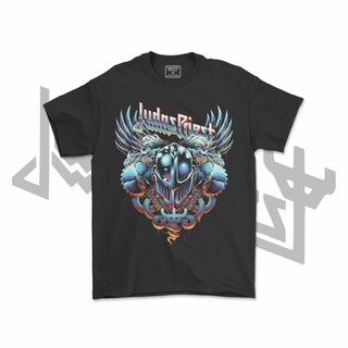 คอลูกเรือเสื้อยืดคอกลมเสื้อเชิ้ต Judas Priest Band | เสื้อเชิ้ต Judas Priest Band | Unisex | V5ผ้าฝ้ายแท้