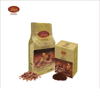 กาแฟดาว DaoTipica Whole Beans &amp; Ground Beans Coffee ทิปิก้า สีทอง (ขนาด 200g. x 2ชิ้น)