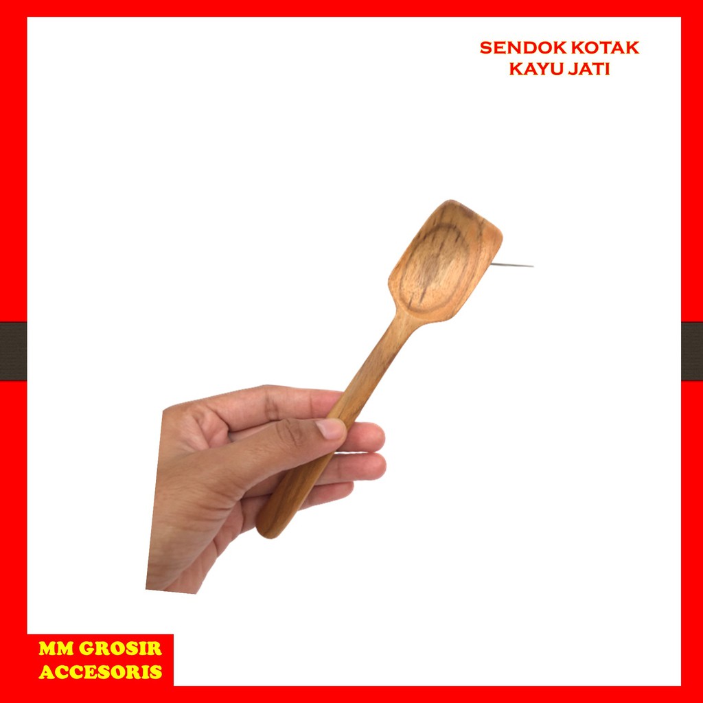 PREMIUM TEAK WOOD SQUARE SPOON