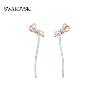 Swarovski LIFELONG bow ต่างหู ประดับโบว์ โรแมนติก สําหรับผู้หญิง