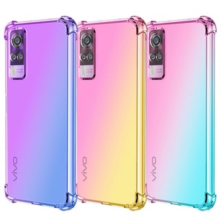 เคสโทรศัพท์มือถือซิลิโคนกันกระแทกสําหรับ Vivo Y72 Y52 5G Y31 Y51 2021 Y19