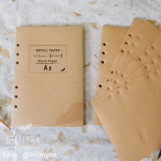 HILMYNA Refill paper A5 กระดาษรีฟิลล์ขนาดA5 *ใช้ได้กับสมุดของHILMYNA เท่านั้น