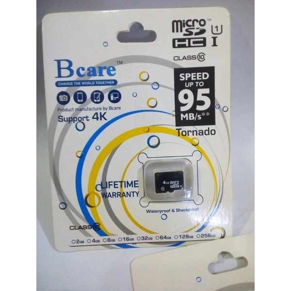 การ์ดหน่วยความจํา Bcare 4gb และ 8gb Micro Sd