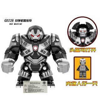 เลโก้ บล๊อค ตัวต่อ บิ๊ก ฟิกเกอร์ ฺBig Figure Super Hero Hulk buster &amp; Iron man สีดำ ไม่มีกล่อง POC0010