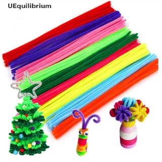 Uequilibrium 100 ชิ้น Chenille Stems ท่อทําความสะอาดเด็ก ที่มีสีสัน ของเล่นเพื่อการศึกษา ทําด้วยมือ สําหรับ