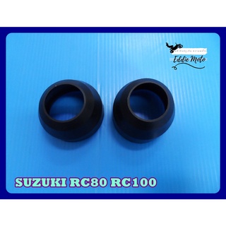 SUZUKI RC80 RC100 FRONT SHOCK DUST COVER RUBBER SET (1 PAIR) // ยางกันฝุ่น โช๊คหน้า (1 คู่) สินค้าคุณภาพดี