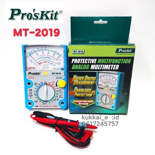 มัลติมิตอรวัดไฟแบบเข็ม Pros Kit MT-2019 [NEW 2020] Multimeter แท้ 100% Made In Taiwan มิเตอร์วัดไฟ มัลติมิเตอร์แบบเข็ม