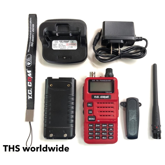 วิทยุสื่อสาร ยี่ห้อ T.C. COM รุ่น TCM-246 (ถูกต้องตามกฎหมาย) VHF/FM CB245MHz 160CH. 5W. รับส่ง 2-5 กิโลเมตร ใหม่ล่าสุด!