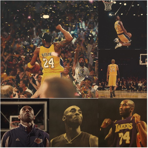 Kobe 'MAMBA ไม่เคยออก!' โปสเตอร์กระดาษคราฟท์ วอลล์เปเปอร์ สไตล์เรโทร ขนาด 29.7x42 ซม.