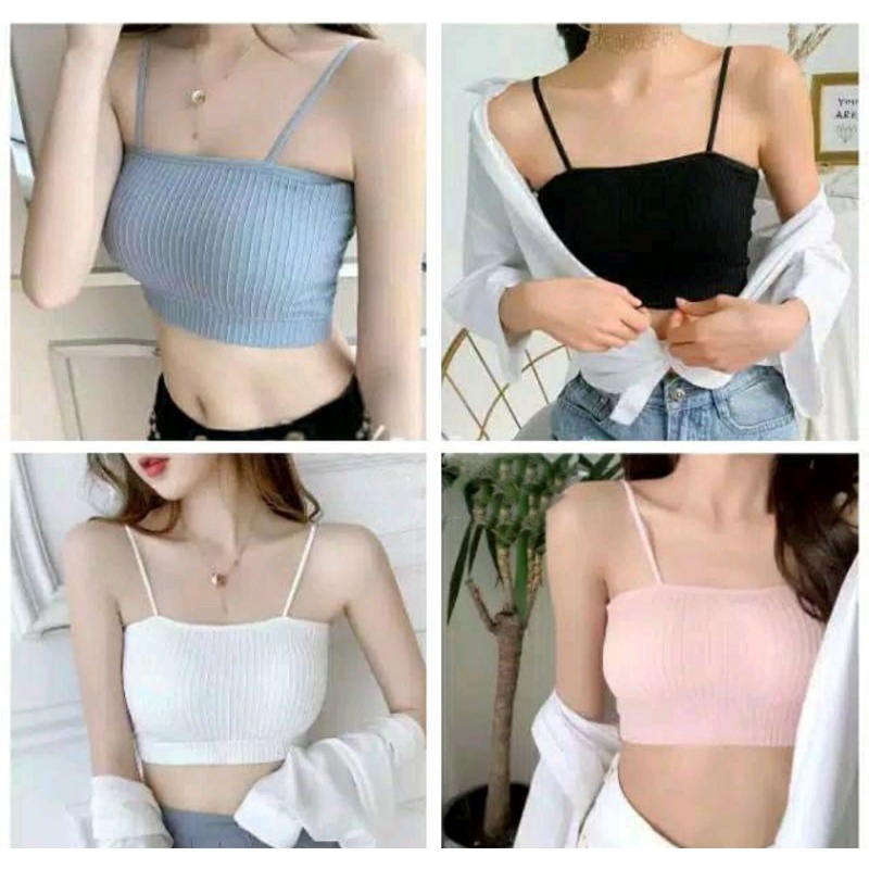 CROP TANKTOP PLUS CUP - CROP TANKTOP - CROP UNDERSHIRT WITH SMALL STRAP
