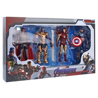 โมเดลหุ่นตั้งโชว์ The Avengers สินค้าพร้อมส่ง ของแท้คุณภาพดี ขนาดสินค้า18cm แขนขาสามารถขยับได้ รวม4ตัวในกล่อง