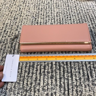 กระเป๋า charles&amp;keith longwallet สีชมพู หรือดำNew!!