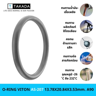 O-RING VITON AS-207 13.78X20.84X3.53mm. A90