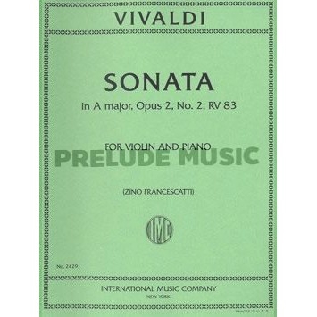 Vivaldi, A: Violin Sonata A major op.2/2 RV31 (IMC2429)