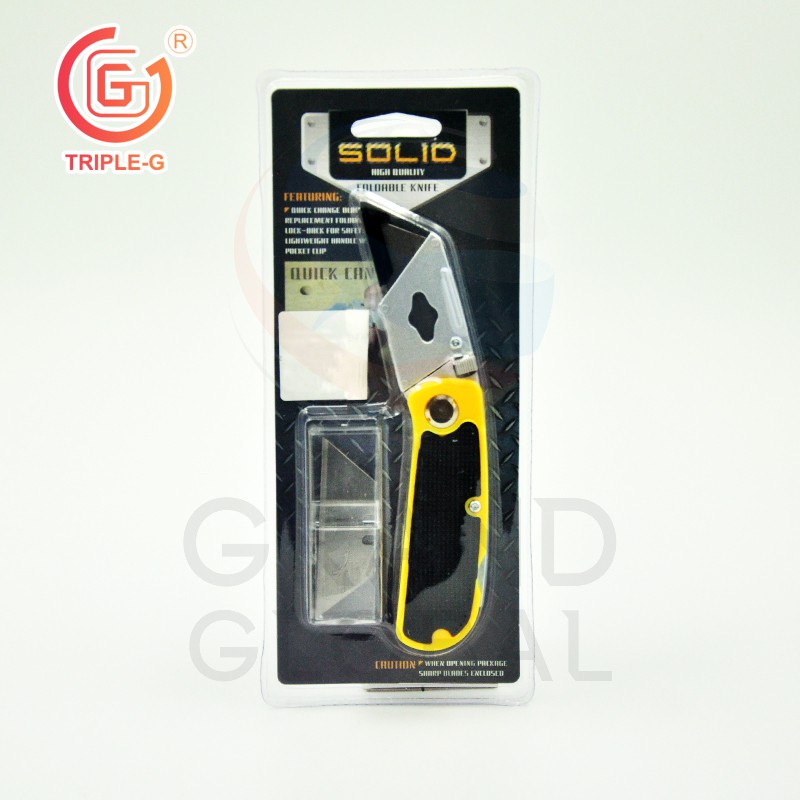 SOLID Knife มีดคัตเตอร์ มีดพับ คัตเตอร์นิรภัย มีด คัตเตอร์ มีดนิรภัย หักใบมีดไม่ได้ แถม ใบมีด ถอดเปลี่ยนใบมีดง่าย