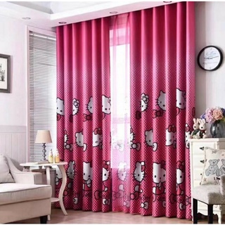 🔥Sale ม่านประตูกันยูวี​ คิตตี้ ขนาด​ 100 * 270 Cm Hello​ kitty