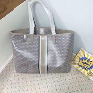 พร้อมส่ง 7,290 Tory Burch Gemini Link Ladies Large Canvas Tote Handbag 33801048 Size 19"W x 11"H x 6"D / 9"