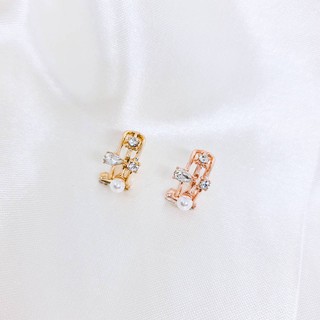 ต่างหู Ear Cuff ❤ พร้อมส่ง ❤ คริสตัลประดับมุกแฟชั่นเกาหลี2