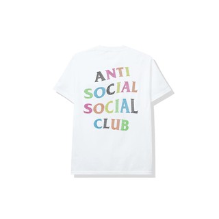 เสื้อยืด anti social club stud belt white tee