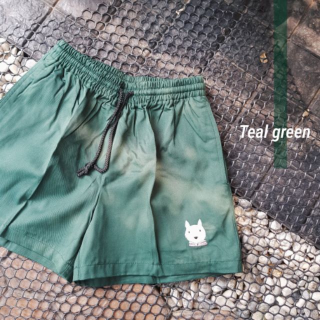 Basic shorts กางเกงขาสั้นเอวยางยืดผ้า Cotton - ลายปัก Deer