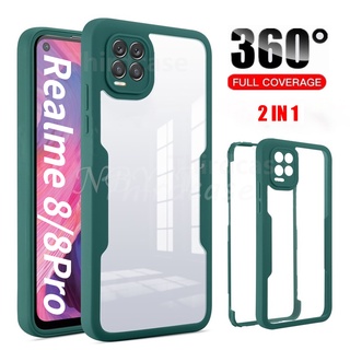 เคสโทรศัพท์มือถือ แบบสองชั้น กันกระแทก 360 องศา สําหรับ OPPO A5 A9 2020 Realme 8 9 Pro Plus 8i Realme C21Y C25 C25S C21 C25Y 5G