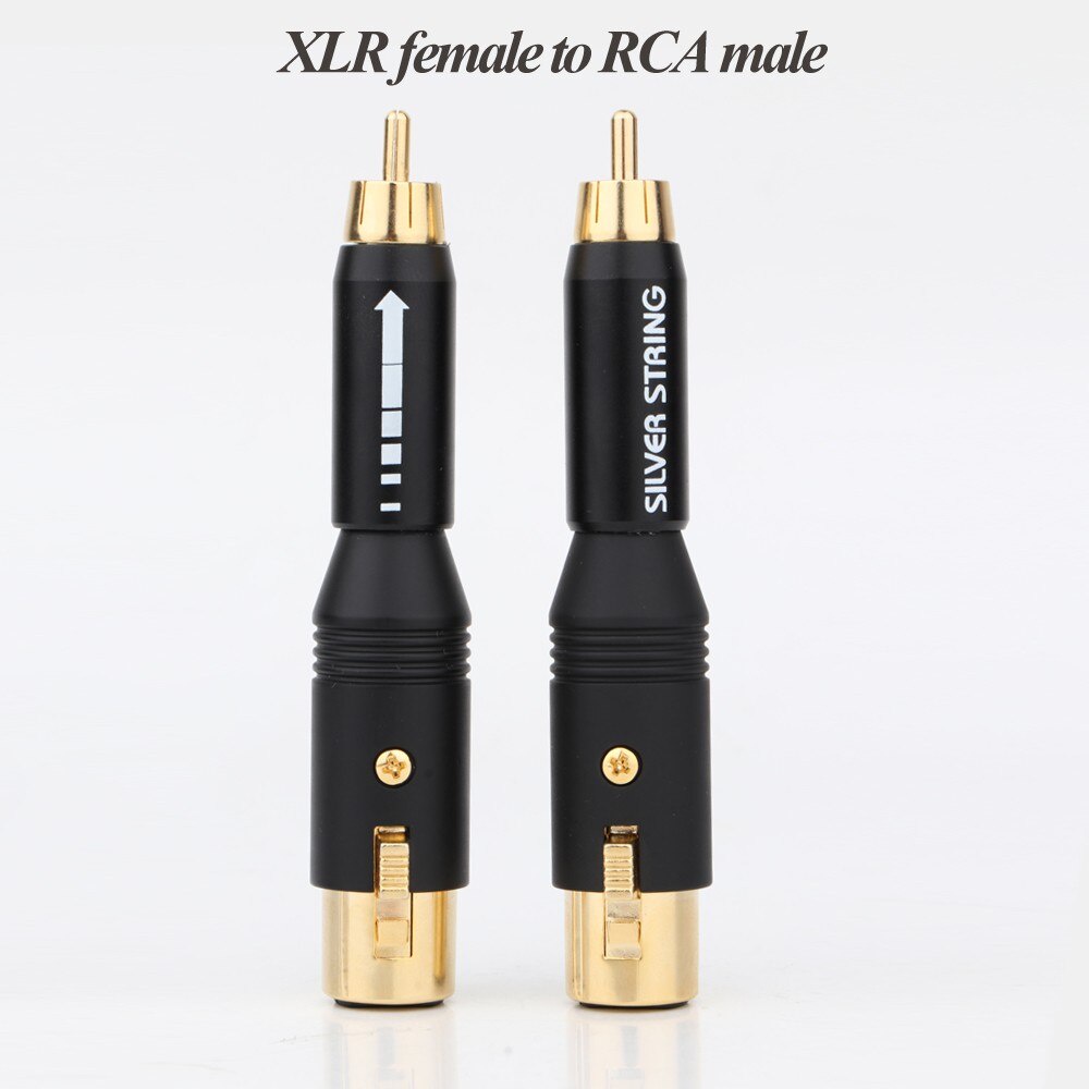 Preffair High Performacn audio RCA Male to XLR Female Gold Plated adapter Connector for Amplifier  2male 2 female