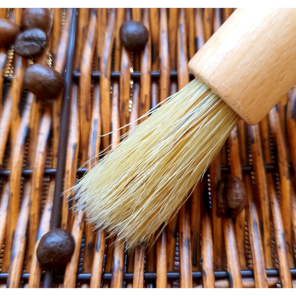 แปรงปัดทำความสะอาดเคาน์เตอร์บาร์ เคาน์เตอร์กาแฟ โถพักกาแฟ เครื่องบดกาแฟ พู่กันด้ามไม้ แปรงปัด 2 ด้าน - รูปที่ 4