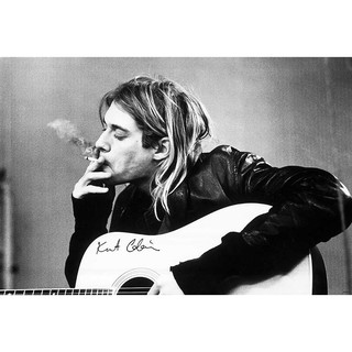 โปสเตอร์ Kurt Cobain โปสเตอร์วงดนตรี โปสเตอร์ติดผนัง โปสเตอร์สวยๆ poster