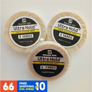 1 ม้วน 3 หลา Ultra Hold White Walker tape เทปกาวสองหน้า สําหรับเทปวิกผมลูกไม้ สําหรับผมหยักศก