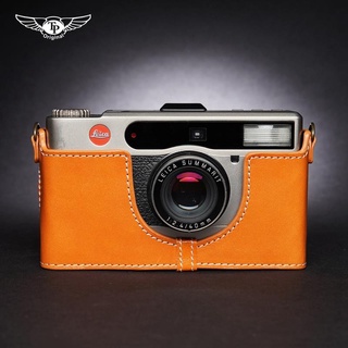 ☞✇✵Leica Leica Leica minilux 40 มม. กระเป๋ากล้อง มินิลักซ์ซูม ซองหนังวัวแท้ เคสป้องกัน