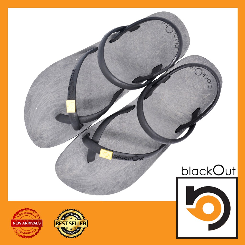 BlackOut Toeloopslingback รองเท้าแตะ คีบโป้งรัดส้น รองเท้ายางกันลื่น พื้นเทา