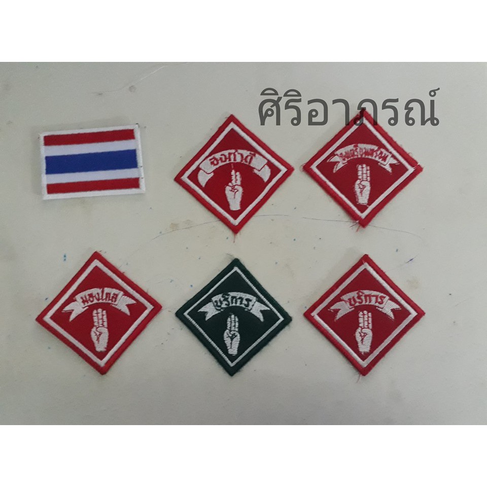 อาร์มลูกเสือ ธงชาติลูกเสือ/จงทำดี/มองไกล/บริการ