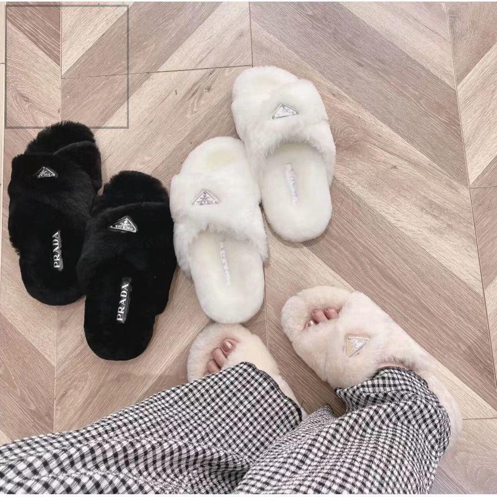 คุณภาพสูง Prada slippers standard sandals รองเท้าแตะที่สะดวกสบายและสบาย  รองเท้าแตะผู้หญิง รองเท้าแตะ | Shopee Thailand