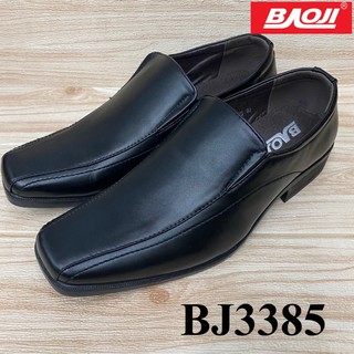 รองเท้าคัดชูหนังสีดำ Baoji BJ 3385 (39-45)