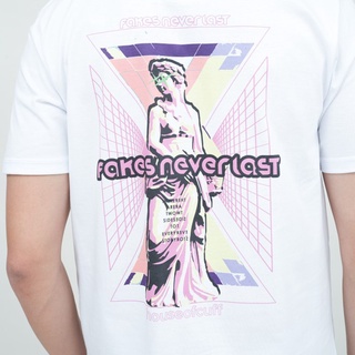 Houseofcuff เสื้อยืด Kaos Putih Fakes Never Last มีไซส์ S - 4XL