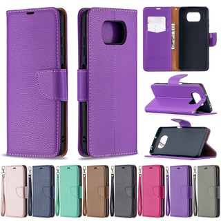 เคสโทรศัพท์หนังแบบพับได้สําหรับ Xiaomi Poco F3 M3 X3 Nfc Mi 10T Pro