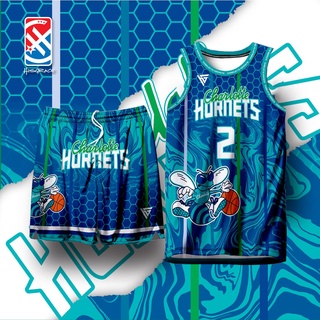 เสื้อกีฬาบาสเก็ตบอล แขนกุด ลาย CHARLOTTE HORNETS x HG CONCEPT Jersey 3D แฟชั่นฤดูร้อน 2022