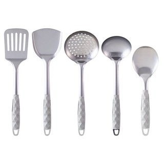 ถูกที่สุด✅  ชุดอุปกรณ์ครัวสแตนเลส เซ็ต 5 ชิ้น คละสี Stainless Steel Kitchen Utensil Set 5 pcs Assorted Colors