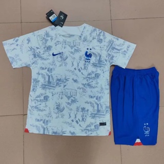 เสื้อกีฬาแขนสั้น ลายทีมชาติฟุตบอล France Away Kit Jersey ไซซ์ S - XXL 22-23 AAA