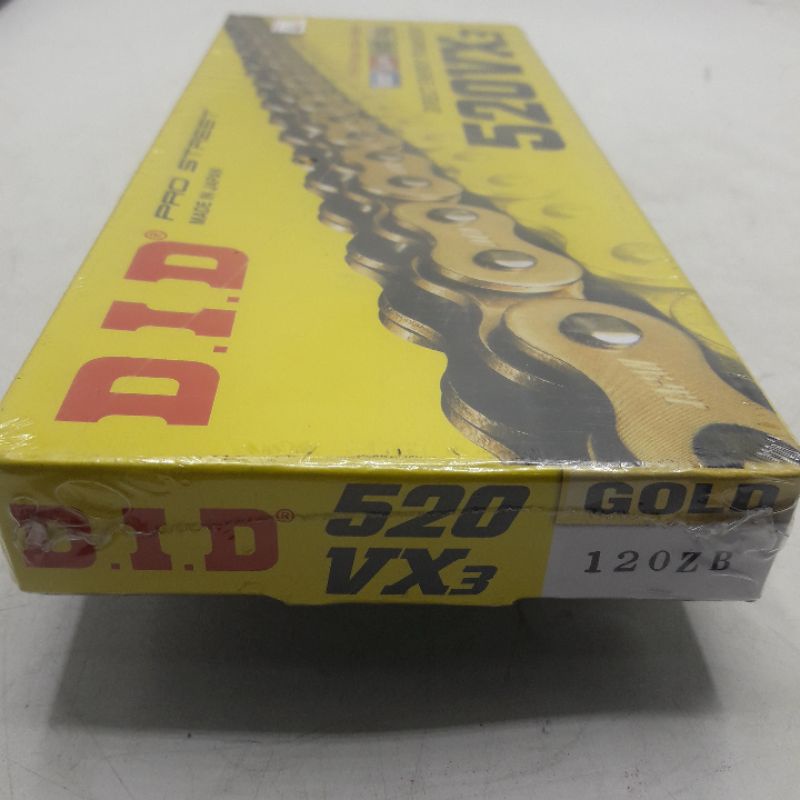 โซ่สีDID(520VX3-120LZB)สีGOLDรหัส8854635001718