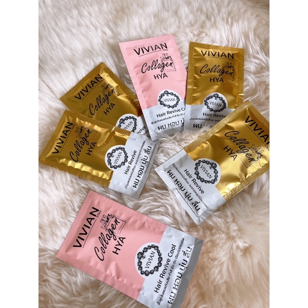 vivian collagen hya hair revive วิเวียนทรีสเม้นท์ผมหอม1กล่อง12ซองซองละ30ml - รูปที่ 3