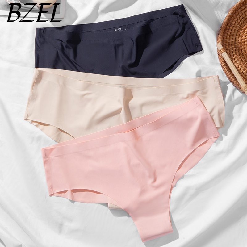 Bzel กางเกงชั้นในผู้หญิง เรยอน ระบายอากาศ นุ่ม ใส่สบาย 8 สี ไร้รอยต่อ พลัสไซซ์ เซ็กซี่