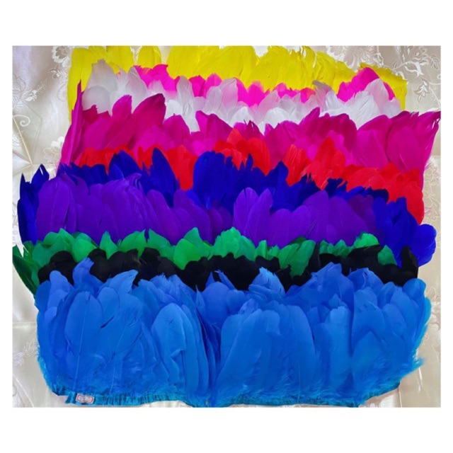 ขนเป็ด-เป็ด หลากหลายมี10สี. ยาว6-7นิ้ว หนึ่งพับยาว 2 เมตร(ermao)