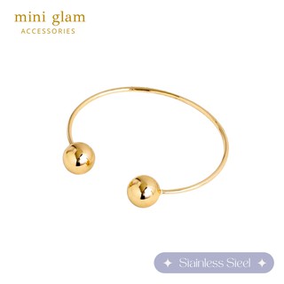 Miniglam Double Metallic Ball Bracelet (Gold) กำไลข้อมือเมทัลลิคทรงกลมสีทอง