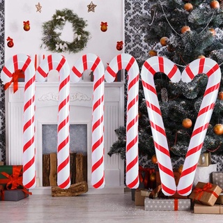 Inflatable Christmas Candy Cane Stick Balloons / Santa Crutches Balloon Decor for Xmas Decoration