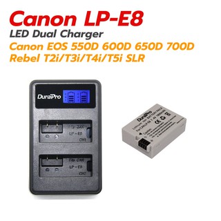 แท่นชาร์จ + แบตเตอรี่ LP-E8 LPE8 สำหรับกล้อง แคนนอน Canon 700D 650D 600D 550D