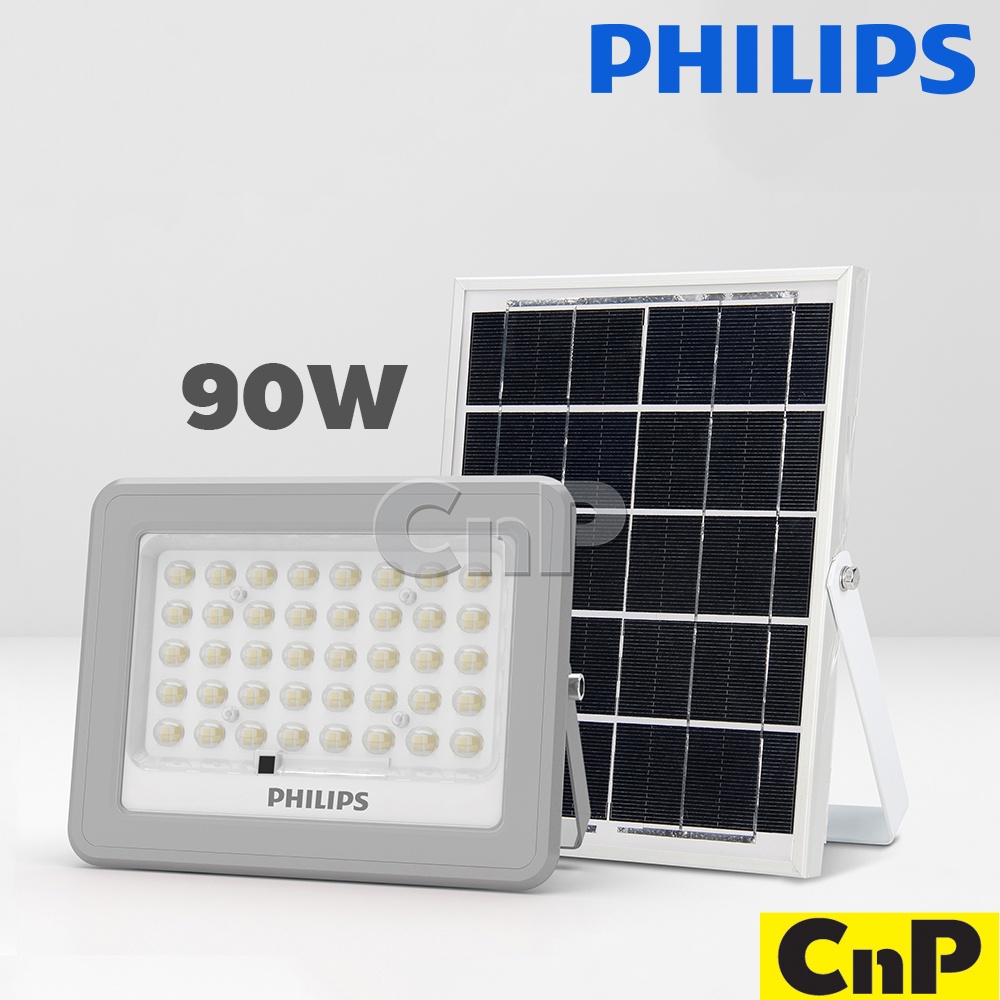 PHILIPS โคมสปอตไลท์ โคมฟลัดไลท์โซล่าเซลล์ Essential SmartBright Solar Floodlight LED 90W รุ่น BVC 080