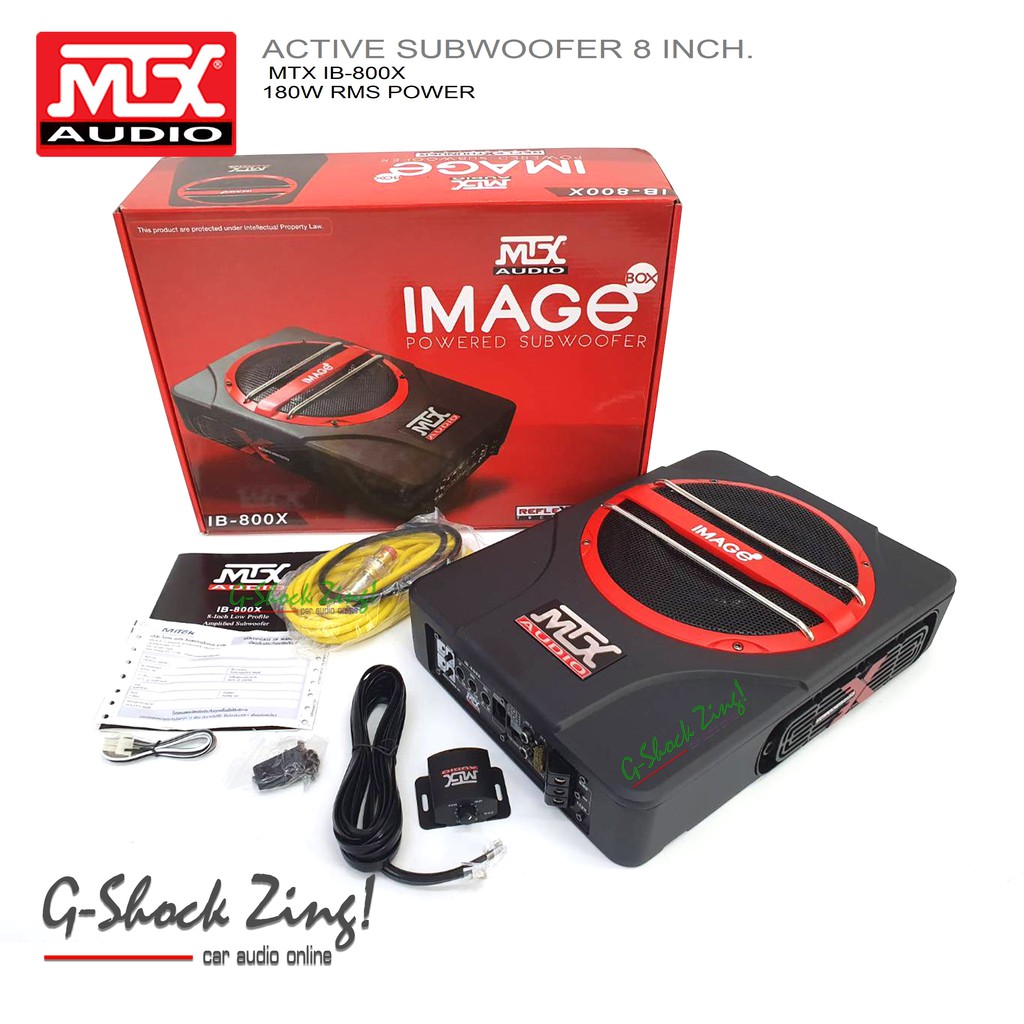 MTX ACTIVE SUBWOOFER เครื่องเสียงรถยนต์/ตู้ลำโพงซับเบส SUB BOX image เบสบ็อกซ์ ซับบ็อกซ์ ขนาด8นิ้ว M
